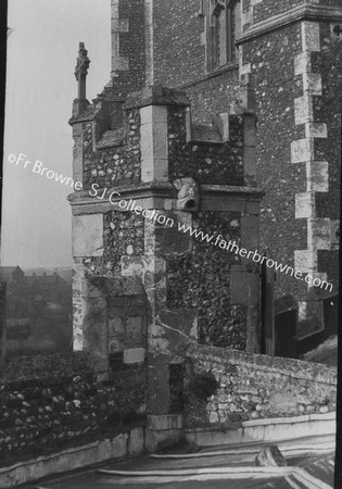 ST EDMONDS ROOF OF S.PORCH WITH DETAIL OF TURRET